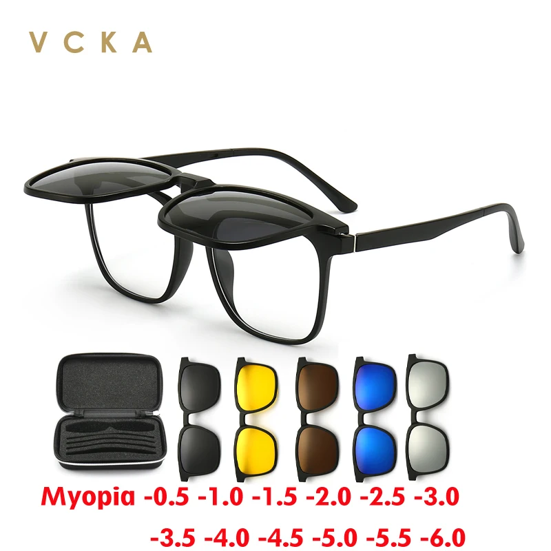 VCKA 2025 NEW Men Myopia Sunglasses Magnet Clip Women Optical Square Glasses Big Frame Custom Prescription Eyewear -0.50 to -10
VCKA 2025 NEW Men Myopia Sunglasses Magnet Clip Women Optical Square Glasses Big Frame Custom Prescription Eyewear -0.50 to -10