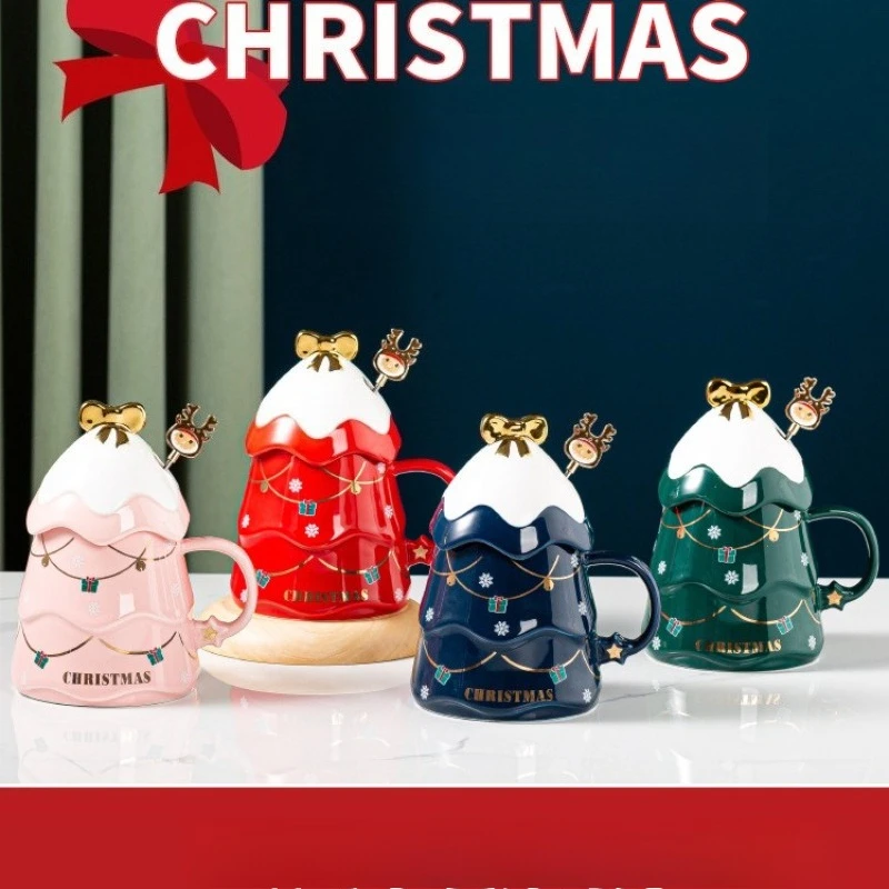 Creative Christmas Tree Ceramic Mug Large Capacity with Lid and Spoon Home Office Cup
Creative Christmas Tree Ceramic Mug Large Capacity with Lid and Spoon Home Office Cup
