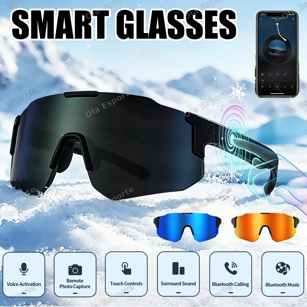 Newest audio Outdoor Smart Glasses Wireless Bluetooth Call Music Cycling Sports Headphone UV Protection Sunglasses for Men Women
Newest audio Outdoor Smart Glasses Wireless Bluetooth Call Music Cycling Sports Headphone UV Protection Sunglasses for Men Women