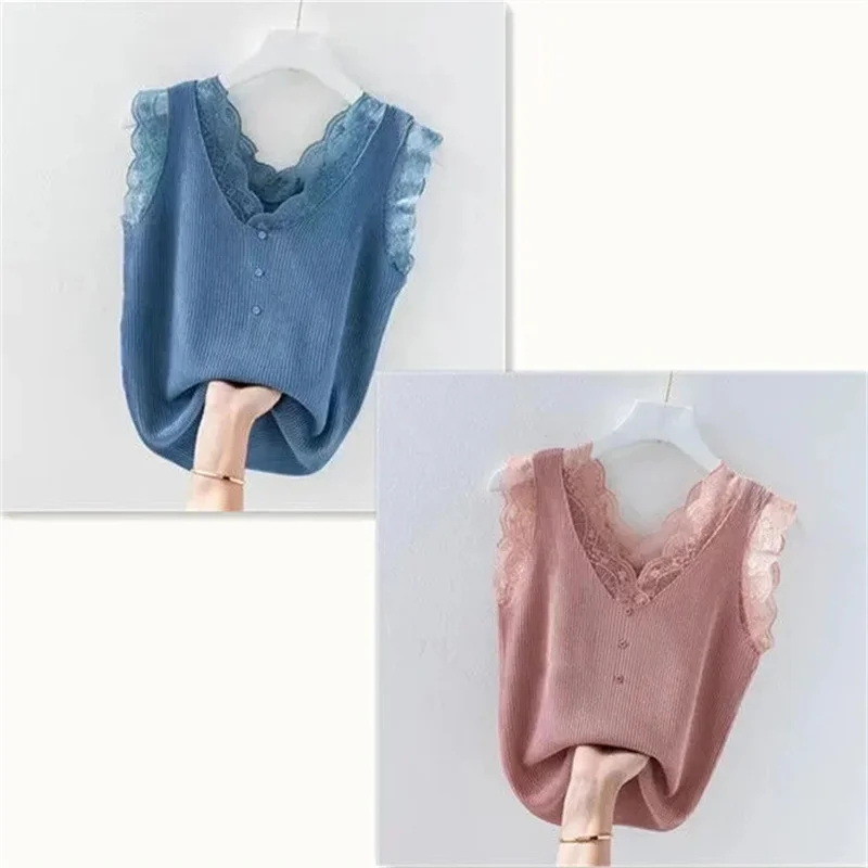 2025 Ladies Loose Lace Sleeveless Tops Women Fashion Large Size 4XL Vest Coat Summer Female Leisure 1/2 Pack Waistcoat Jacket
2025 Ladies Loose Lace Sleeveless Tops Women Fashion Large Size 4XL Vest Coat Summer Female Leisure 1/2 Pack Waistcoat Jacket