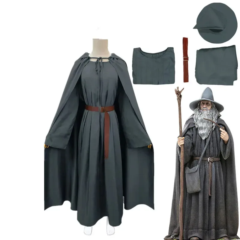 Movie Gandalf Cosplay Costume Anime Sorcerer Cos Uniform Halloweeen Carnival For Men Women Cloak Cape Hat Suit Perform Clothes
Movie Gandalf Cosplay Costume Anime Sorcerer Cos Uniform Halloweeen Carnival For Men Women Cloak Cape Hat Suit Perform Clothes