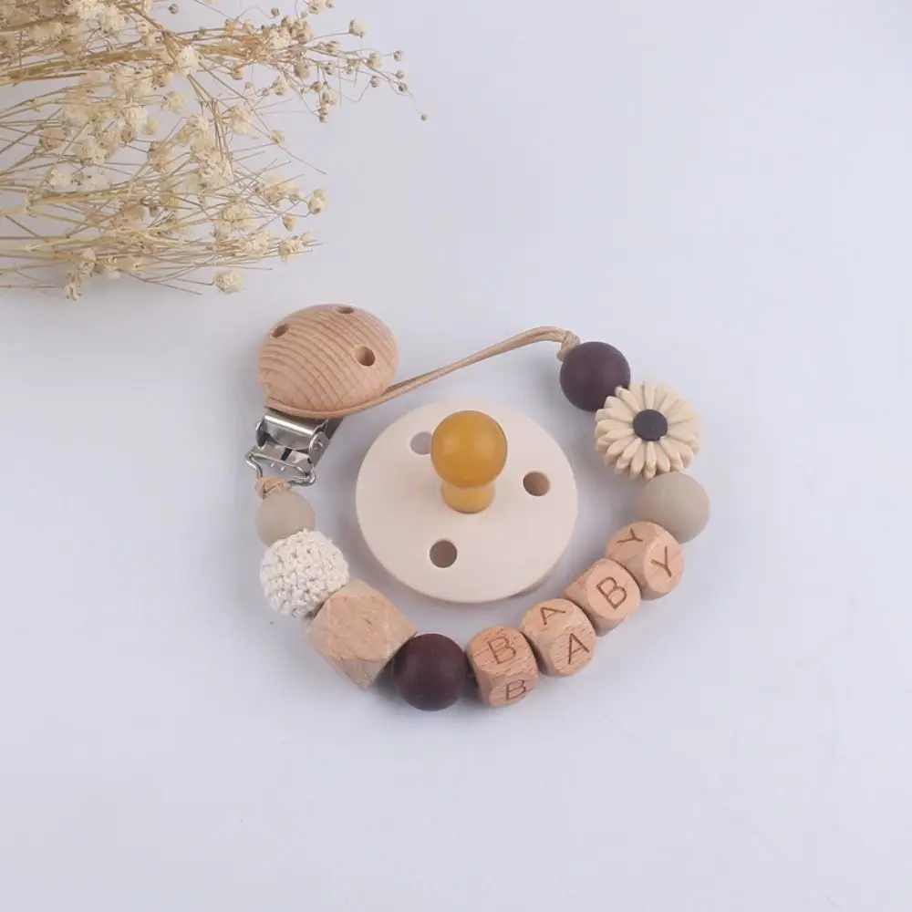 Adjustable Pacifier Holder Clips Anti-lost Wood Baby Pacifier Chain Letter Dummy Nipple Baby Teether Toys Straps Toddler
Adjustable Pacifier Holder Clips Anti-lost Wood Baby Pacifier Chain Letter Dummy Nipple Baby Teether Toys Straps Toddler