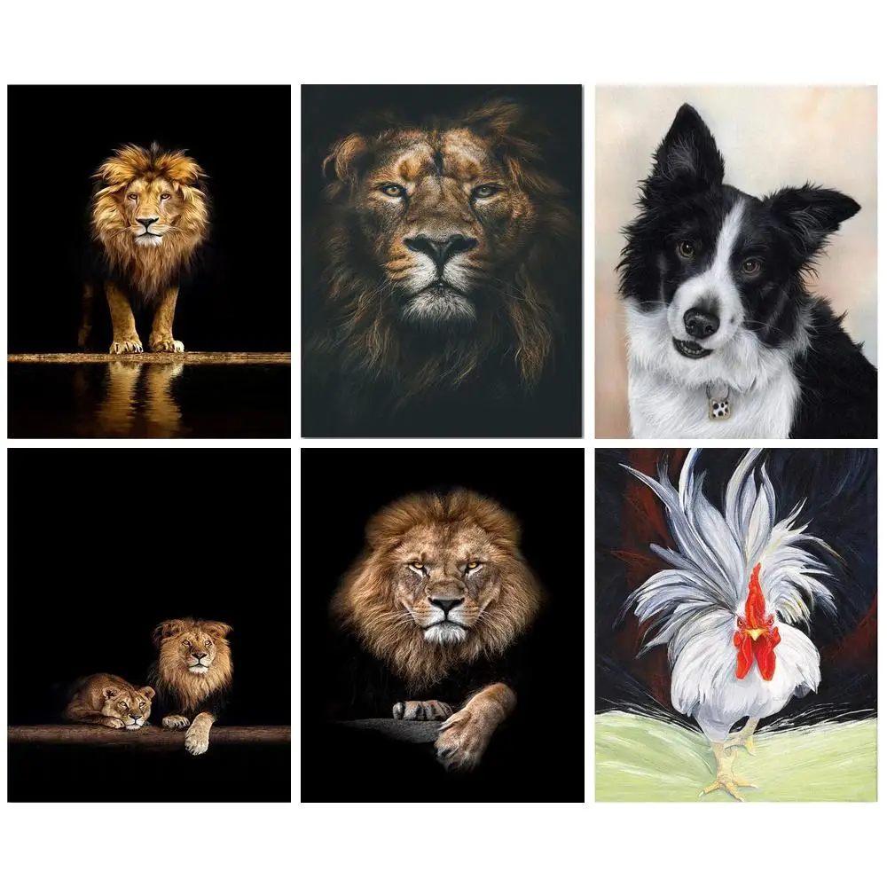 GATYZTORY 60x75cm Painting By Nmuber Black Lions Drawing On Canvas Painting By Nmuber Animal Painting Unique Gift
GATYZTORY 60x75cm Painting By Nmuber Black Lions Drawing On Canvas Painting By Nmuber Animal Painting Unique Gift