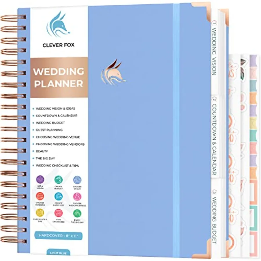 Wedding Planner Notebook Organizer for Bride Wedding Planning Binder Book with Pockets Engagements Gift, 10x11″
Wedding Planner Notebook Organizer for Bride Wedding Planning Binder Book with Pockets Engagements Gift, 10x11″