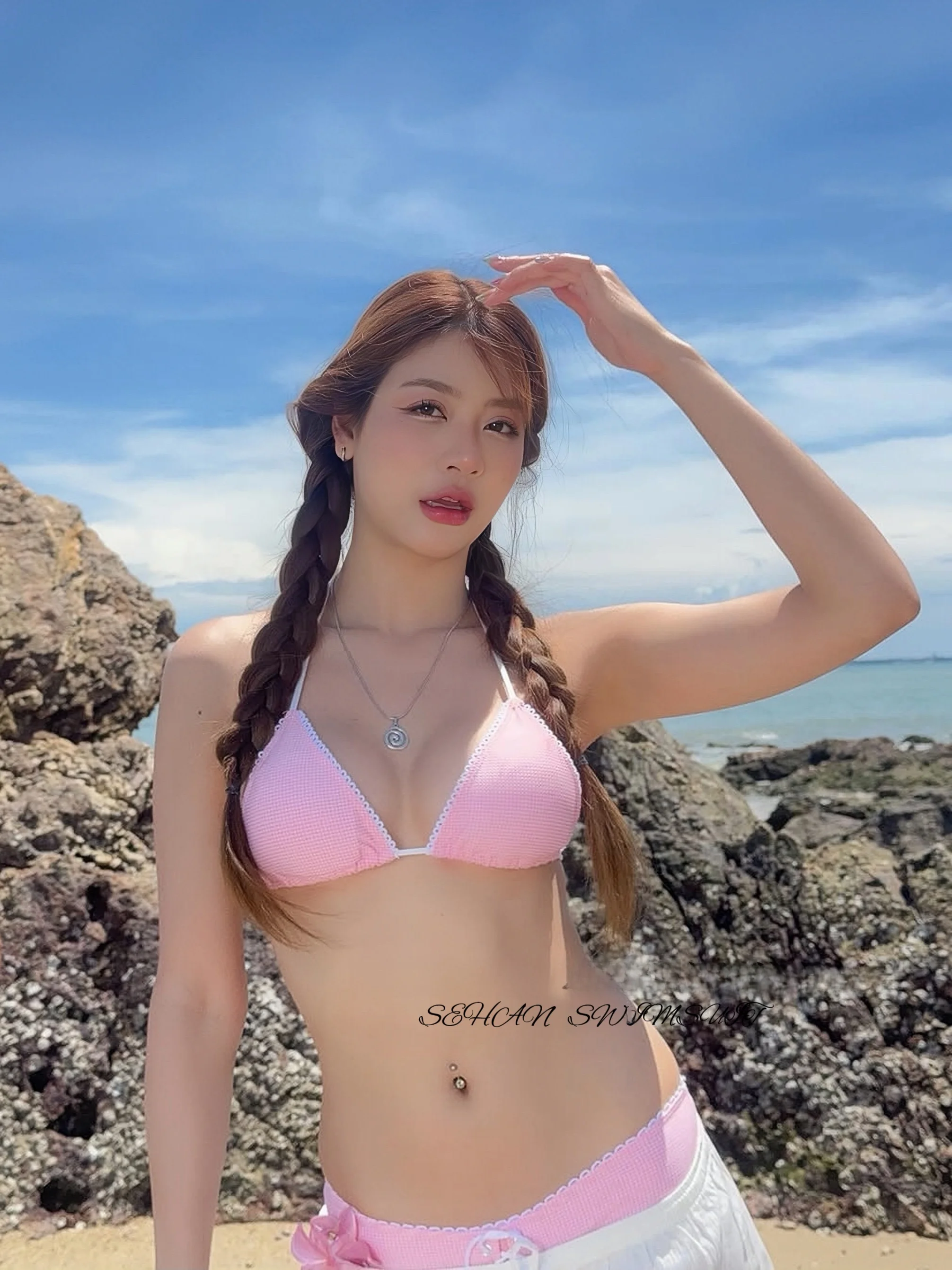 Новый купальник Pure Desire: красивое кружевное бикини для женщин, розовый, раздельный, с эффектом пуш-ап для небольшой груди, для отдыха на горячих источниках и островах
Новый купальник Pure Desire: красивое кружевное бикини для женщин, розовый, раздельный, с эффектом пуш-ап для небольшой груди, для отдыха на горячих источниках и островах