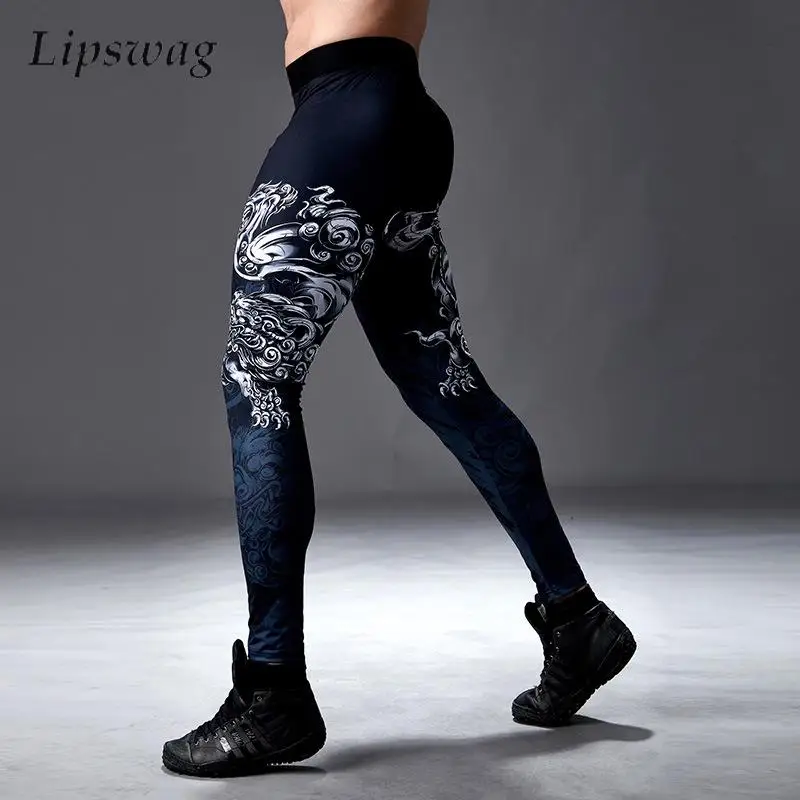Sports Fitness Breathable Elastic Slim Leggings Men Jogger Pants Fashion Pattern Print Bottoms Spring Summer Mens Running Pants
Sports Fitness Breathable Elastic Slim Leggings Men Jogger Pants Fashion Pattern Print Bottoms Spring Summer Mens Running Pants