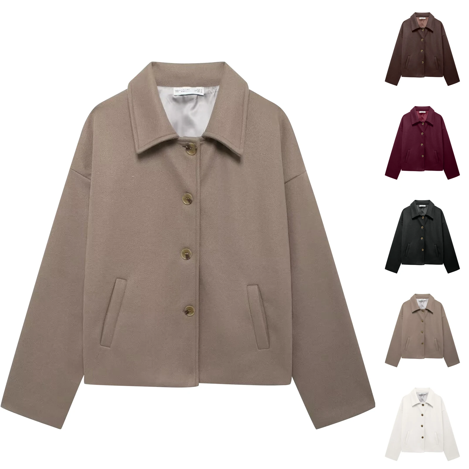 Female Winter Fashion Jacket Long Sleeve With Button Simple Solid Color Jacket Women Winter Daily Soft Comfort Casual Jacket
Female Winter Fashion Jacket Long Sleeve With Button Simple Solid Color Jacket Women Winter Daily Soft Comfort Casual Jacket