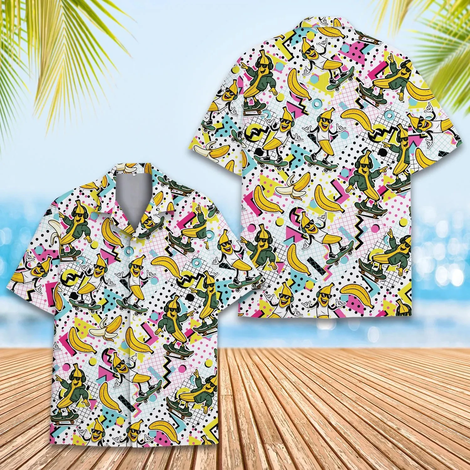New Retro Banana Skater Hawaiian Shirt For Unisex Youth 80s Pop Art Cartoon Print Shirt Funny Fruit Skateboard Button Up Shirt
New Retro Banana Skater Hawaiian Shirt For Unisex Youth 80s Pop Art Cartoon Print Shirt Funny Fruit Skateboard Button Up Shirt