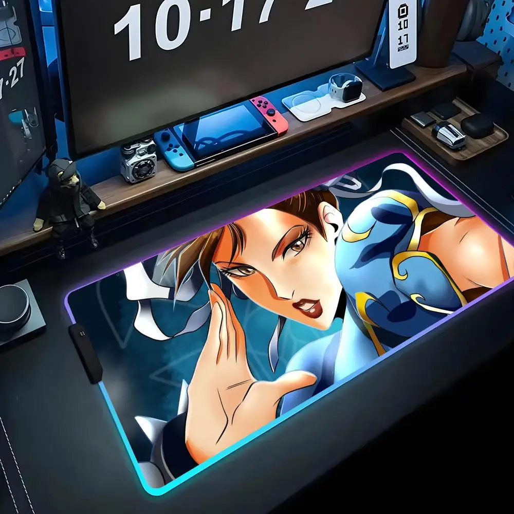 Игровой коврик для мыши Chun Li с RGB-подсветкой, большой светодиодный коврик для ПК, светящийся коврик для мыши, большой коврик для клавиатуры, настольный коврик с подсветкой
Игровой коврик для мыши Chun Li с RGB-подсветкой, большой светодиодный коврик для ПК, светящийся коврик для мыши, большой коврик для клавиатуры, настольный коврик с подсветкой