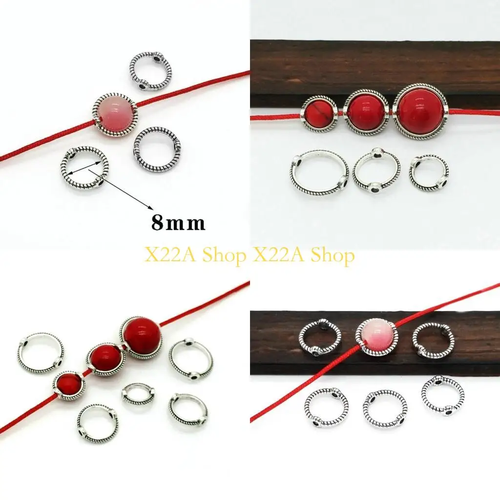 Unique 30Pieces Ring Bail Beads Charm Hanger Spacer Beads Connector Pendant for Jewelry Making Spacer Bead Caps DIY Crafts
Unique 30Pieces Ring Bail Beads Charm Hanger Spacer Beads Connector Pendant for Jewelry Making Spacer Bead Caps DIY Crafts