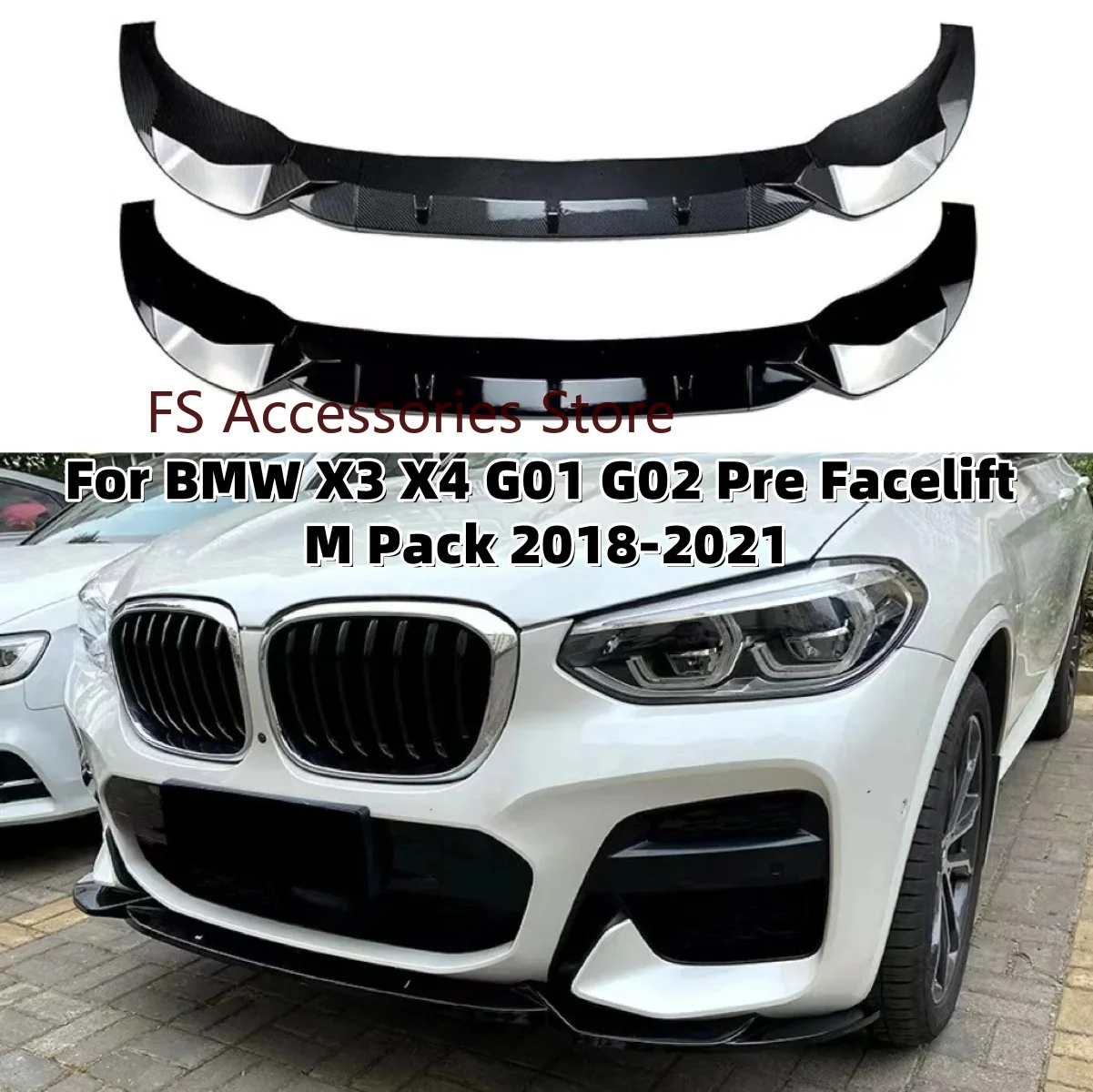 Front Bumper Lip Spoiler For BMW X3 X4 G01 G02 M Pack 2018 2019 2020 2021 Front Bumper Protector Lower Splitter Car Styling
Front Bumper Lip Spoiler For BMW X3 X4 G01 G02 M Pack 2018 2019 2020 2021 Front Bumper Protector Lower Splitter Car Styling