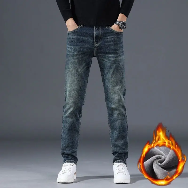 Winter Mens Slim Straight Jeans Retro Washed Elastic Five-Quarter Length Casual Men's Denim Pants Autumn 2024 Collection
Winter Mens Slim Straight Jeans Retro Washed Elastic Five-Quarter Length Casual Men's Denim Pants Autumn 2024 Collection
