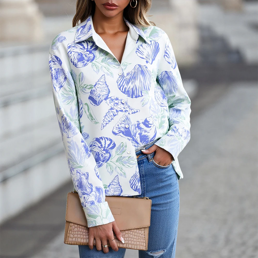 Mia Muse Boutique Women's Shirts Autumn Daily Full Print Single Breasted Button Cuff Sleeve Shirt Collar Office Lady Shirts
Mia Muse Boutique Women's Shirts Autumn Daily Full Print Single Breasted Button Cuff Sleeve Shirt Collar Office Lady Shirts