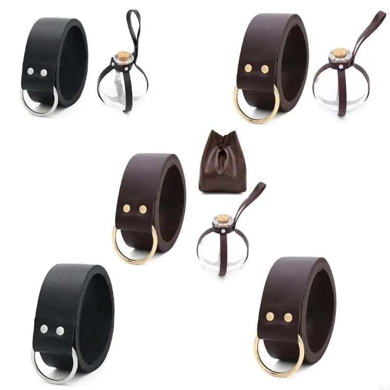 DXAE Medieval Leather Waist Bag Corked Potion Bottle Leather Belt for Halloween Medieval Leather Side Pack Wizard Waist Bag
DXAE Medieval Leather Waist Bag Corked Potion Bottle Leather Belt for Halloween Medieval Leather Side Pack Wizard Waist Bag