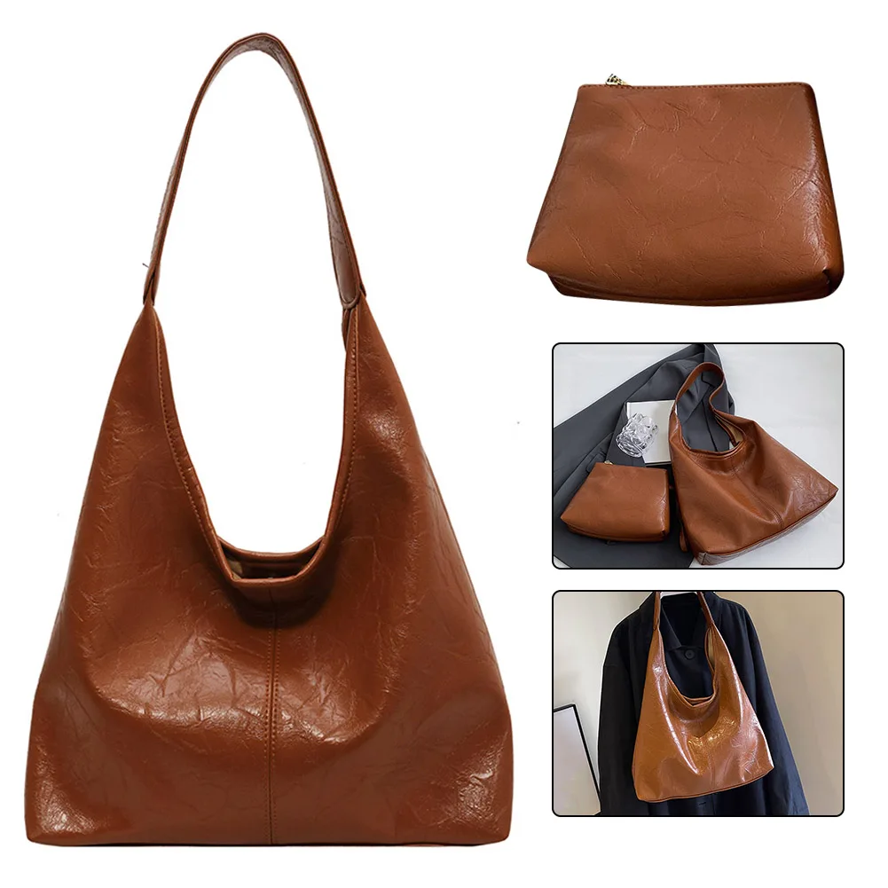 Women PU Leather Tote Bag Hobo Bag and Clutch Versatile 2pcs/Set Shoulder Bag and Handbag Set Shopping Satchel Bag
Women PU Leather Tote Bag Hobo Bag and Clutch Versatile 2pcs/Set Shoulder Bag and Handbag Set Shopping Satchel Bag