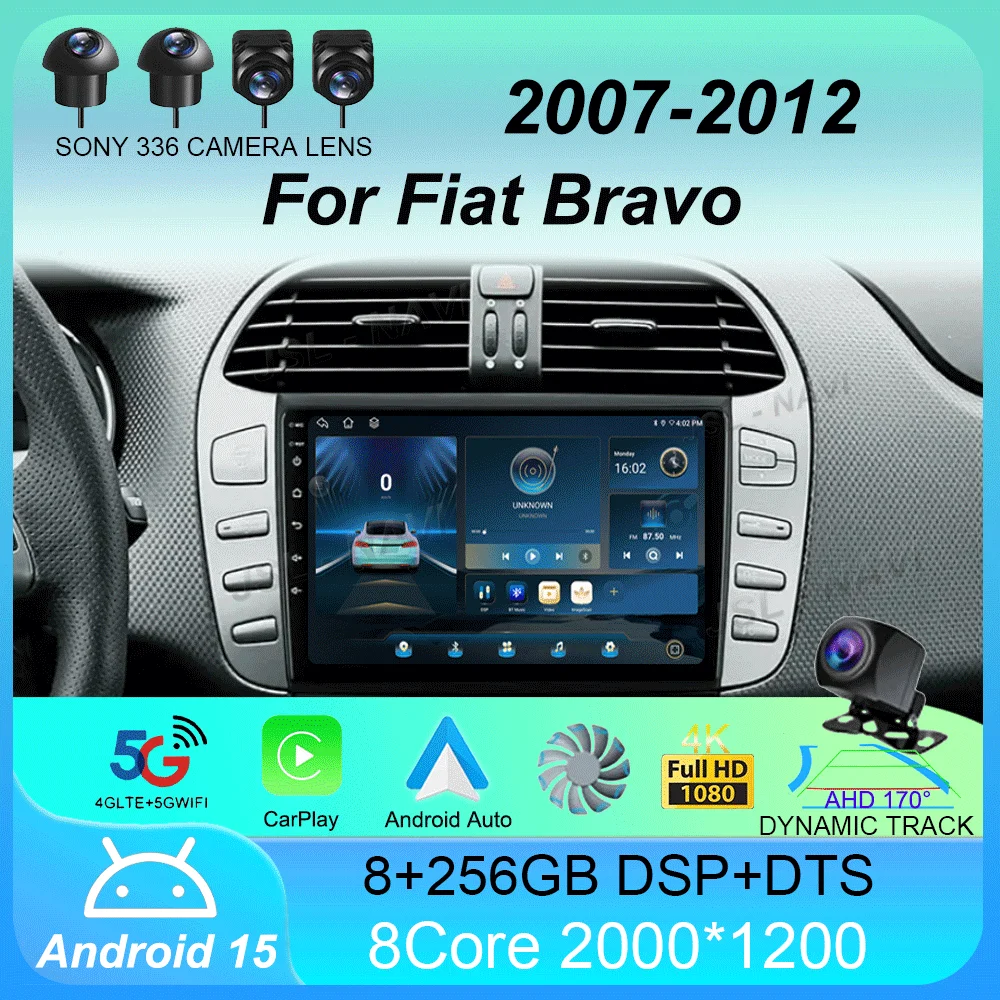 Car Radio Android 15 For Fiat Bravo 2007 2008 2009 2010 2011 2012 Navigation Multimedia Player GPS WiFi+4G DSP BT Carplay Auto
Car Radio Android 15 For Fiat Bravo 2007 2008 2009 2010 2011 2012 Navigation Multimedia Player GPS WiFi+4G DSP BT Carplay Auto