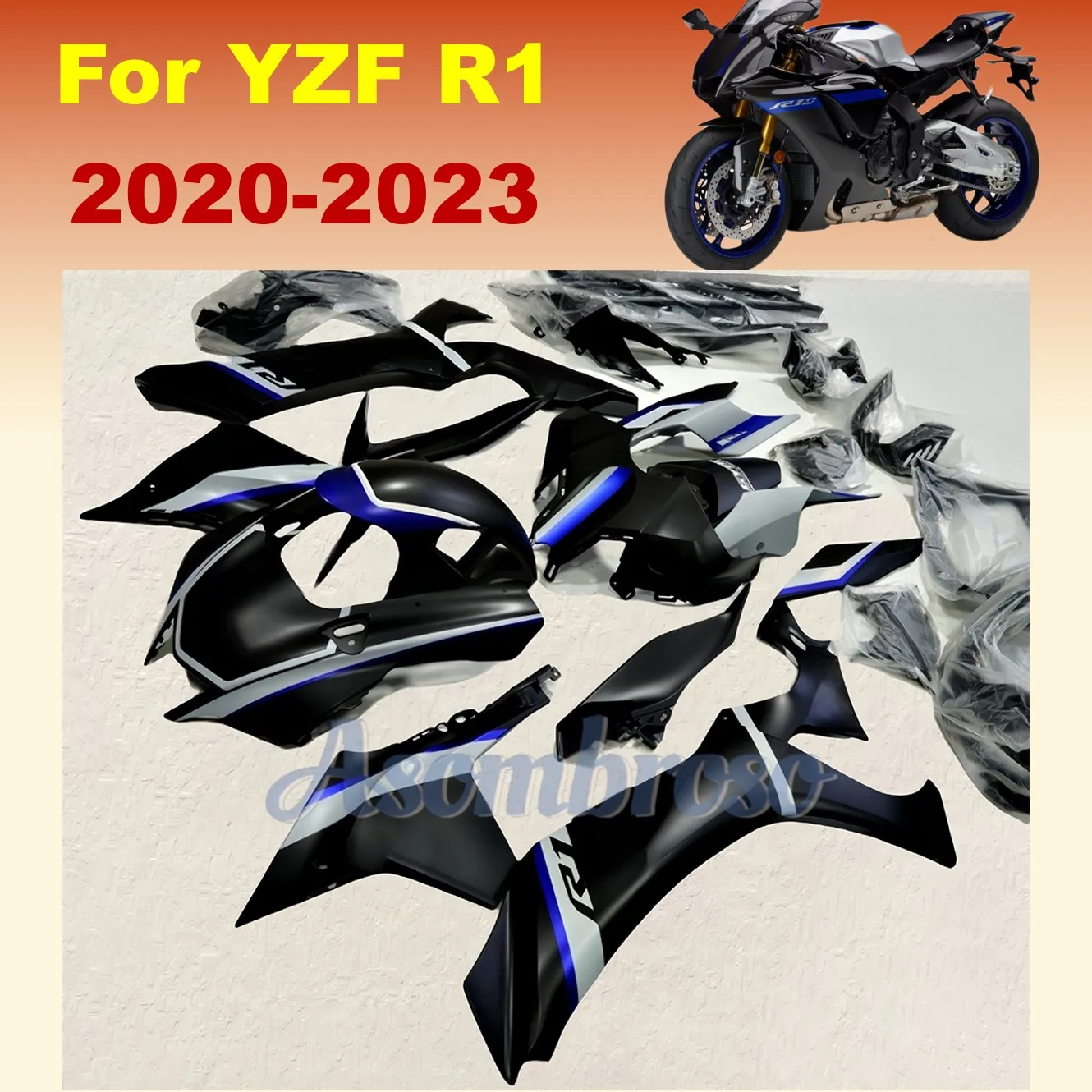 Motorcycle Bodywork Fairing Kit For Yamaha YZFR1 2020 2021 2022 2023 YZF-R1 Full Fairings Good Matte black
Motorcycle Bodywork Fairing Kit For Yamaha YZFR1 2020 2021 2022 2023 YZF-R1 Full Fairings Good Matte black