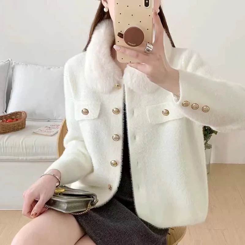 High Quality Korean Chic V-Neck Knitted Cardigan Sweater For Women Casual Basic Long Sleeve Cardigans Fall Vintage Knitwear Tops
High Quality Korean Chic V-Neck Knitted Cardigan Sweater For Women Casual Basic Long Sleeve Cardigans Fall Vintage Knitwear Tops