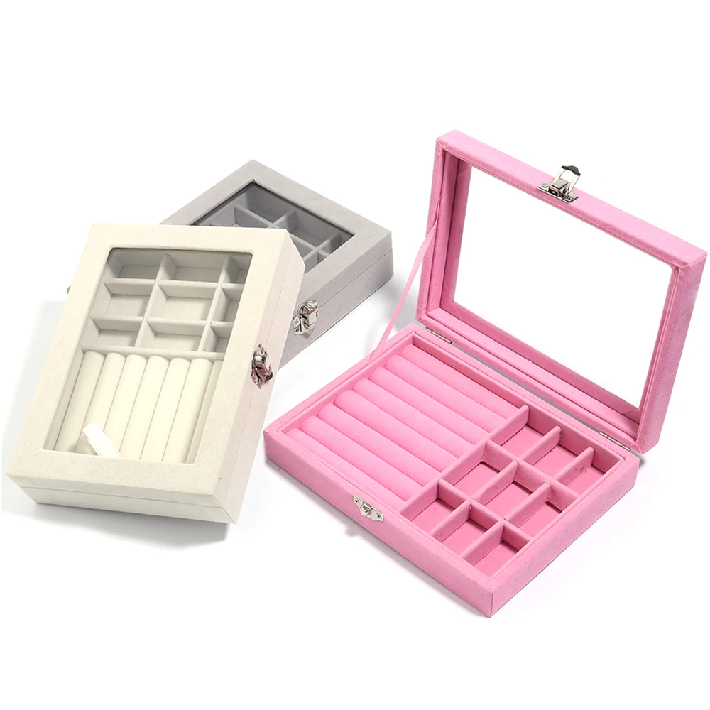1PC Velvet Grids Jewelry Display Organizer Box Earring Rings Necklace Tray Holder Storage Case Fit Home Travel Counter Display
1PC Velvet Grids Jewelry Display Organizer Box Earring Rings Necklace Tray Holder Storage Case Fit Home Travel Counter Display
