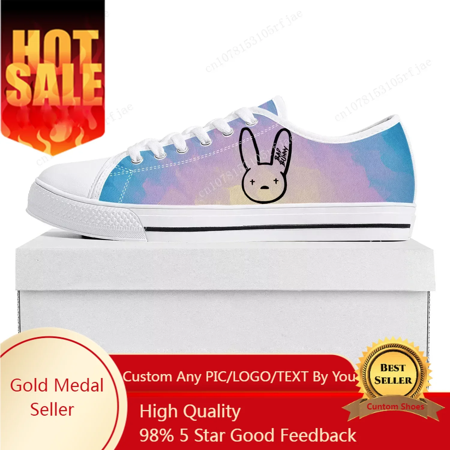Bad Bunny Hot Hip Hop Rapper Low Top Sneakers Mens Womens Teenager Canvas Sneaker Casual Couple Shoes Custom Shoe
Bad Bunny Hot Hip Hop Rapper Low Top Sneakers Mens Womens Teenager Canvas Sneaker Casual Couple Shoes Custom Shoe