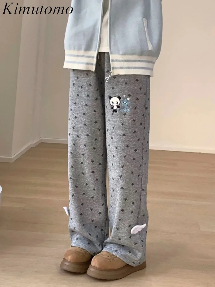 Kimutomo Pants Women Star Printed Wing Patchwork Loose Autumn Winter Cartoon Panda Embroidery Sweet Y2k Harajuku Long Trouser
Kimutomo Pants Women Star Printed Wing Patchwork Loose Autumn Winter Cartoon Panda Embroidery Sweet Y2k Harajuku Long Trouser