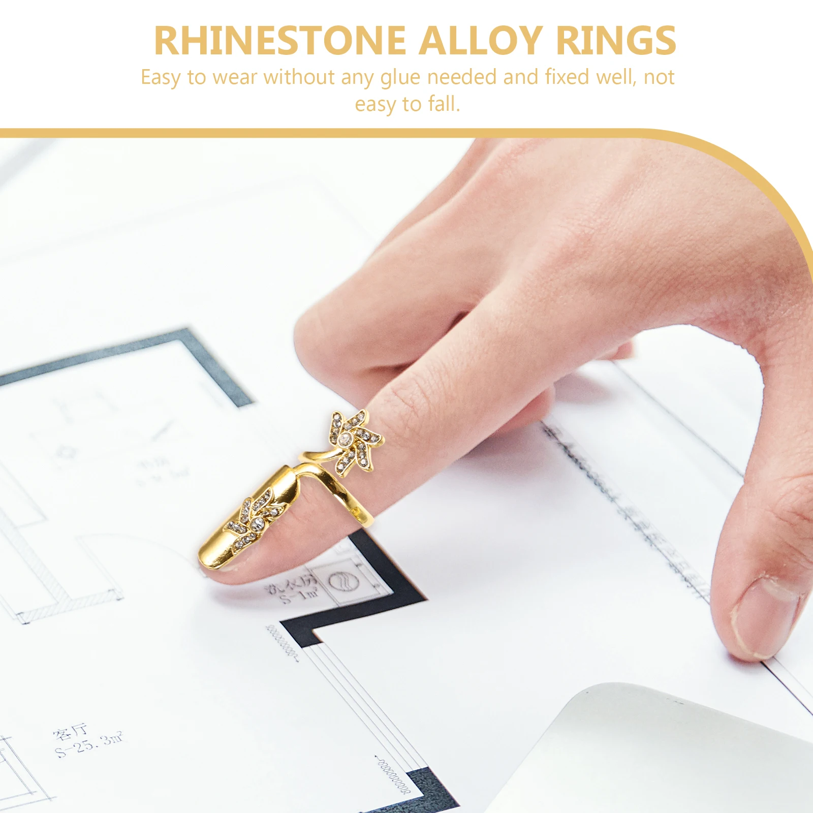 4 Pcs Diamond Nail Set Finger Claws Rings Creative Jewelry for Women Art Metal Fake Thumb Fingernail
4 Pcs Diamond Nail Set Finger Claws Rings Creative Jewelry for Women Art Metal Fake Thumb Fingernail