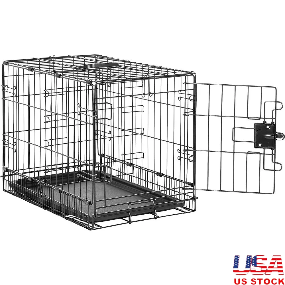 Durable Portable Metal Wire Dog Crate with Removable Tray Divider Ideal Small Pets Indoor Use
Durable Portable Metal Wire Dog Crate with Removable Tray Divider Ideal Small Pets Indoor Use