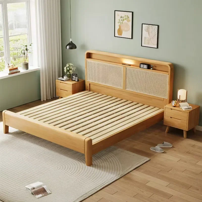 for Modern Simple Rattan Bed Queen King Size Wooden Frame Rattan Bed Storage Double Solid Wood Bed for Bedroom Set
for Modern Simple Rattan Bed Queen King Size Wooden Frame Rattan Bed Storage Double Solid Wood Bed for Bedroom Set
