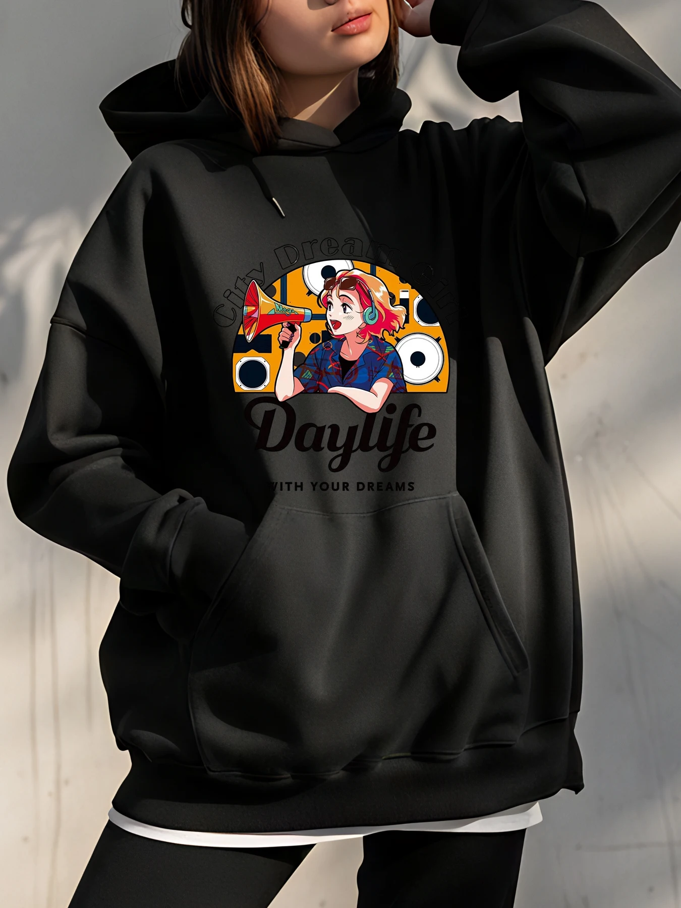Hoodie Women Anime Print Daylife Music Girl Graphic Sweatshirt Casual Streetwear Fashion Hooded Pullover for Youth
Hoodie Women Anime Print Daylife Music Girl Graphic Sweatshirt Casual Streetwear Fashion Hooded Pullover for Youth