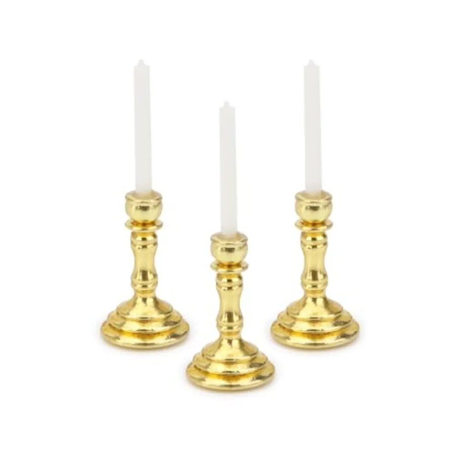 Dollhouse Miniature Candlesticks 3 PCS Candle Holder Set 1/12 Scale Vintage Candles Doll House Desk Ornament Accessories with M
Dollhouse Miniature Candlesticks 3 PCS Candle Holder Set 1/12 Scale Vintage Candles Doll House Desk Ornament Accessories with M