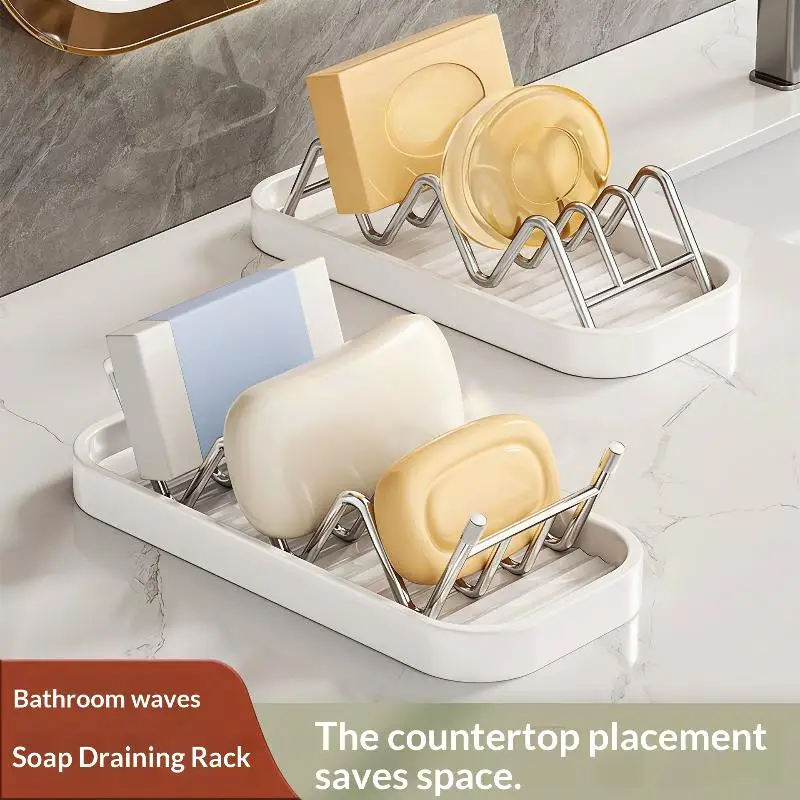2 Pack Stainless Steel Drain Soap Tray, Sponge Holder with Drip Tray, Kitchen Sink Bathroom Countertop Storage Rac
2 Pack Stainless Steel Drain Soap Tray, Sponge Holder with Drip Tray, Kitchen Sink Bathroom Countertop Storage Rac