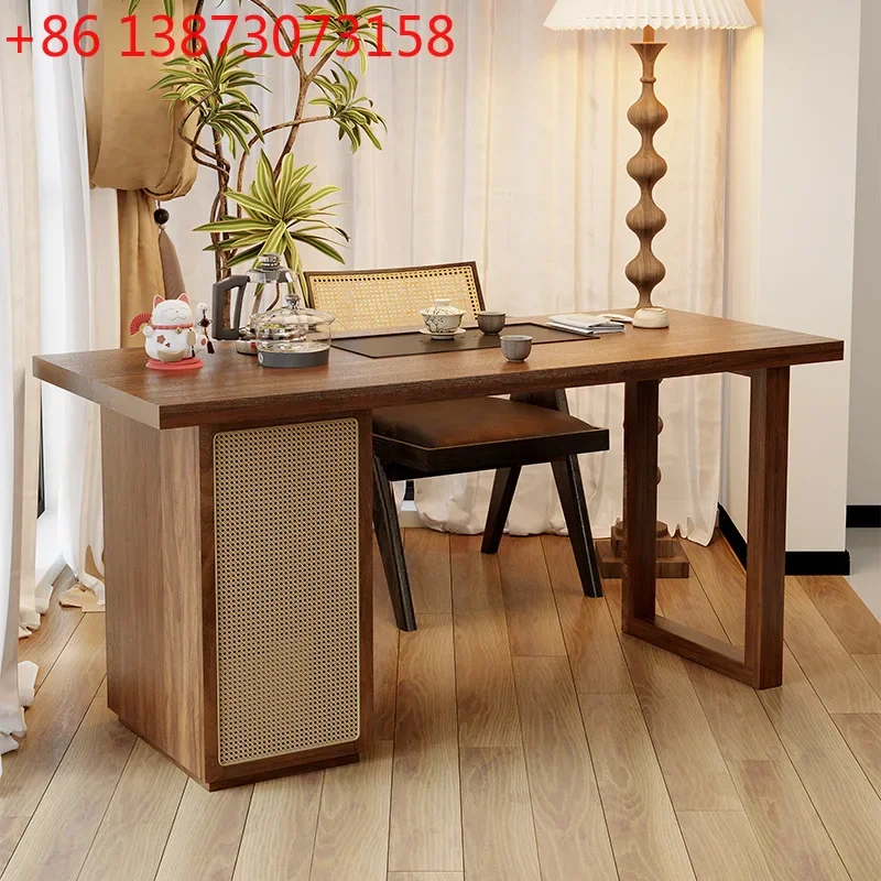 Modern simple tea room full solid wood tea table large board bed and breakfast balcony table space design table
Modern simple tea room full solid wood tea table large board bed and breakfast balcony table space design table