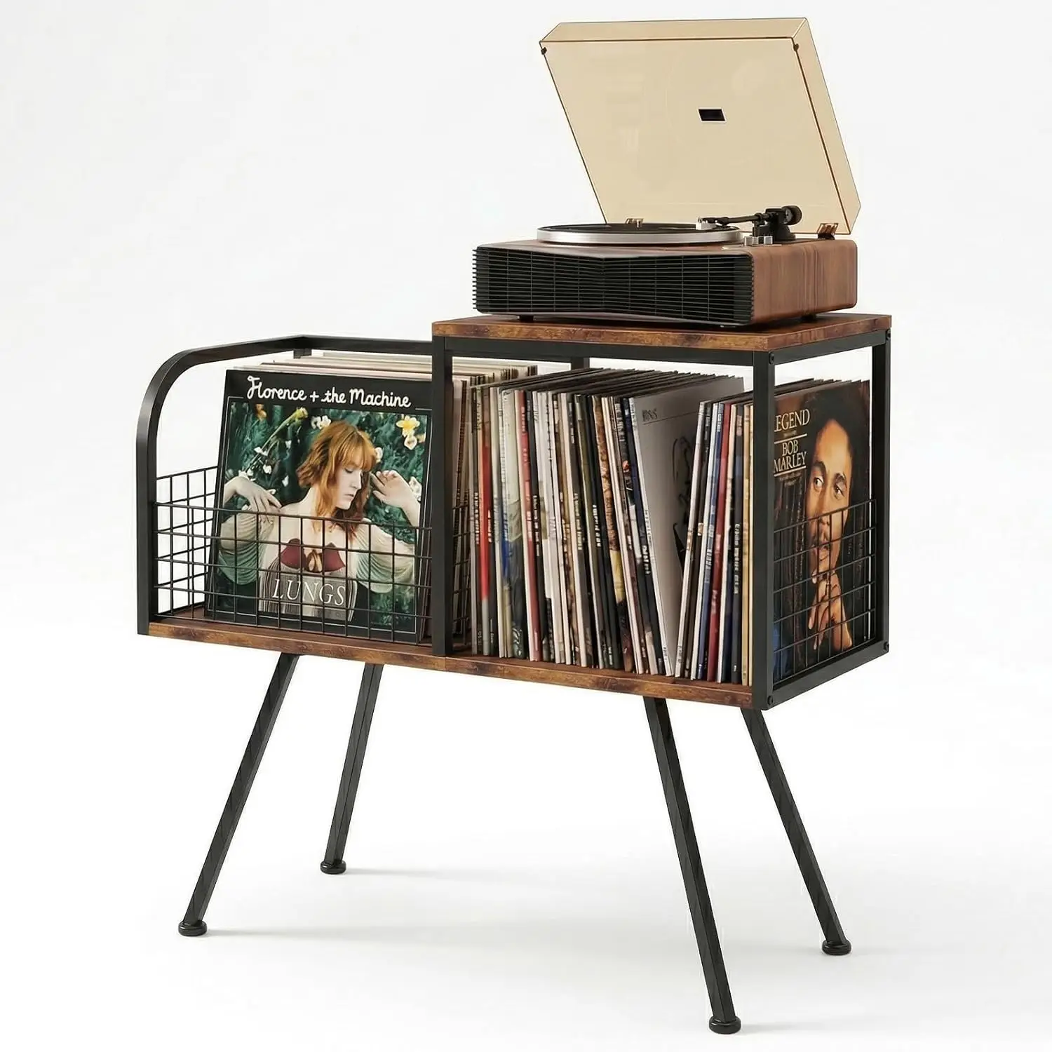 Record Player Stand with Vinyl Storage Holds 150+ Albums, Turntable Table for Living Room, Rustic Brown
Record Player Stand with Vinyl Storage Holds 150+ Albums, Turntable Table for Living Room, Rustic Brown