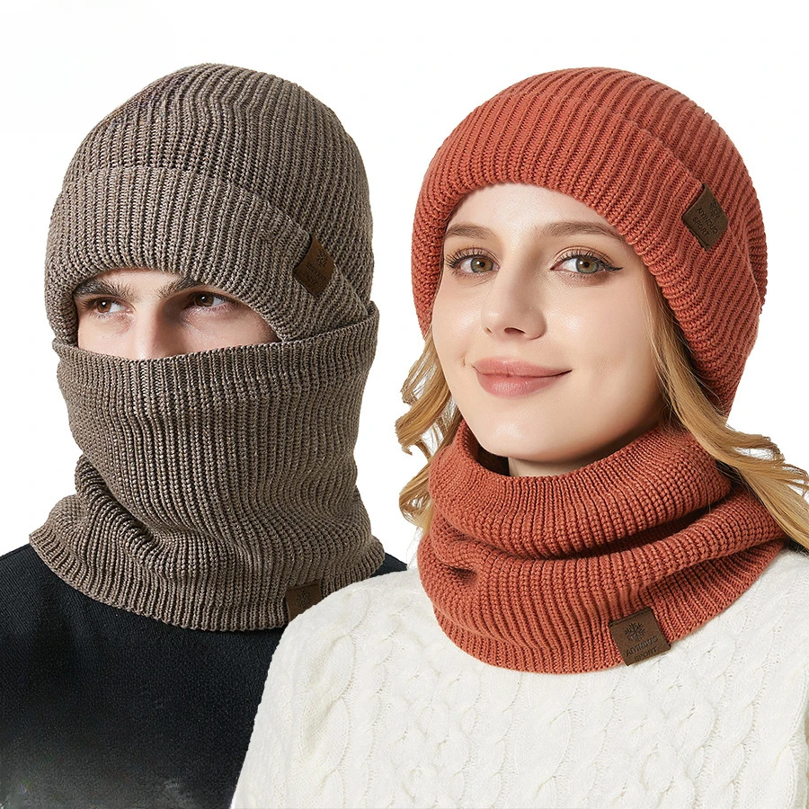 Winter new double-layer thick wool hat bib two-piece knitted hat for men and women with ear protection
Winter new double-layer thick wool hat bib two-piece knitted hat for men and women with ear protection