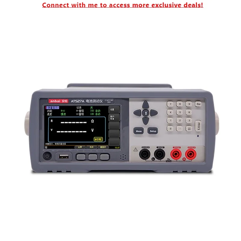 Applent AT527K Battery Tester Resistance Test Range 0.0001mΩ~3kΩ, AC Resistance Tester Voltage Test Range 0.00001~1500.00V
Applent AT527K Battery Tester Resistance Test Range 0.0001mΩ~3kΩ, AC Resistance Tester Voltage Test Range 0.00001~1500.00V