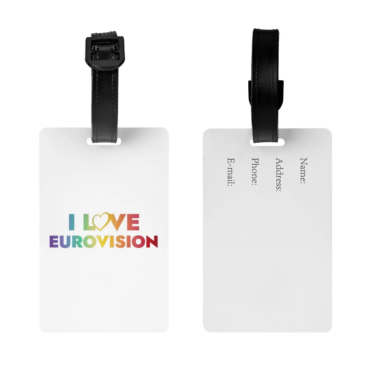 I Love Eurovision - Багажные бирки с радужным узором, аксессуары для чемоданов, бирка для багажа, держатель для этикеток, идентификационная бирка с именем и адресом
I Love Eurovision - Багажные бирки с радужным узором, аксессуары для чемоданов, бирка для багажа, держатель для этикеток, идентификационная бирка с именем и адресом