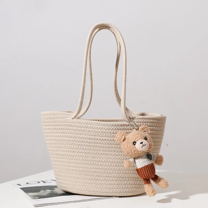 Women's Summer Woven Bag One Shoulder Bags Tote Messenger Handbag Cotton Thread Woven Bag Holiday Shopping Street Bags Pastoral
Women's Summer Woven Bag One Shoulder Bags Tote Messenger Handbag Cotton Thread Woven Bag Holiday Shopping Street Bags Pastoral