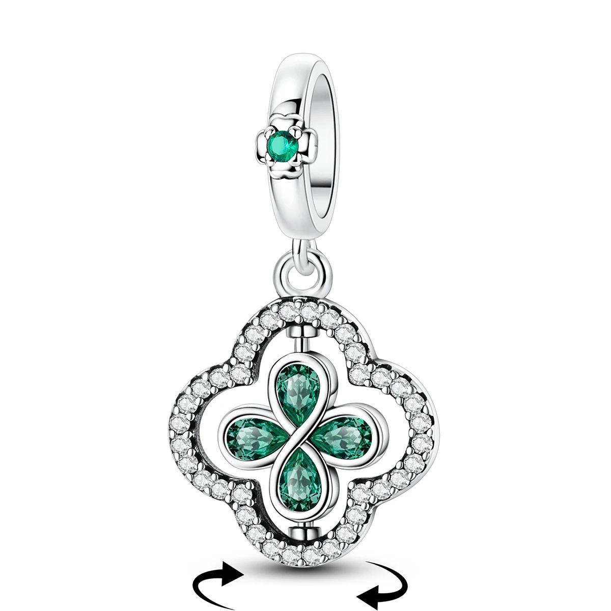 Original Charm 925 Sterling Silver Clover Rotatable Pendant Fit Bracelet Diy For Woman Jewelry Gift
Original Charm 925 Sterling Silver Clover Rotatable Pendant Fit Bracelet Diy For Woman Jewelry Gift