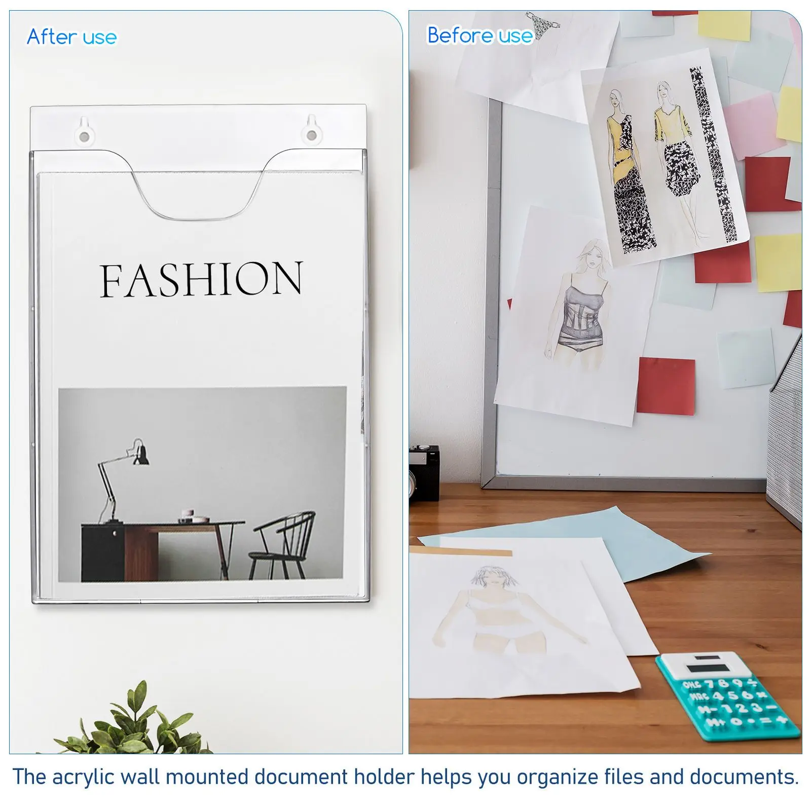 2 pcs Wall-mounted Document Rack Acrylic File Organizer Brochure Holder Folder Clear Plastic Mail Rack Office Supply Storage
2 pcs Wall-mounted Document Rack Acrylic File Organizer Brochure Holder Folder Clear Plastic Mail Rack Office Supply Storage