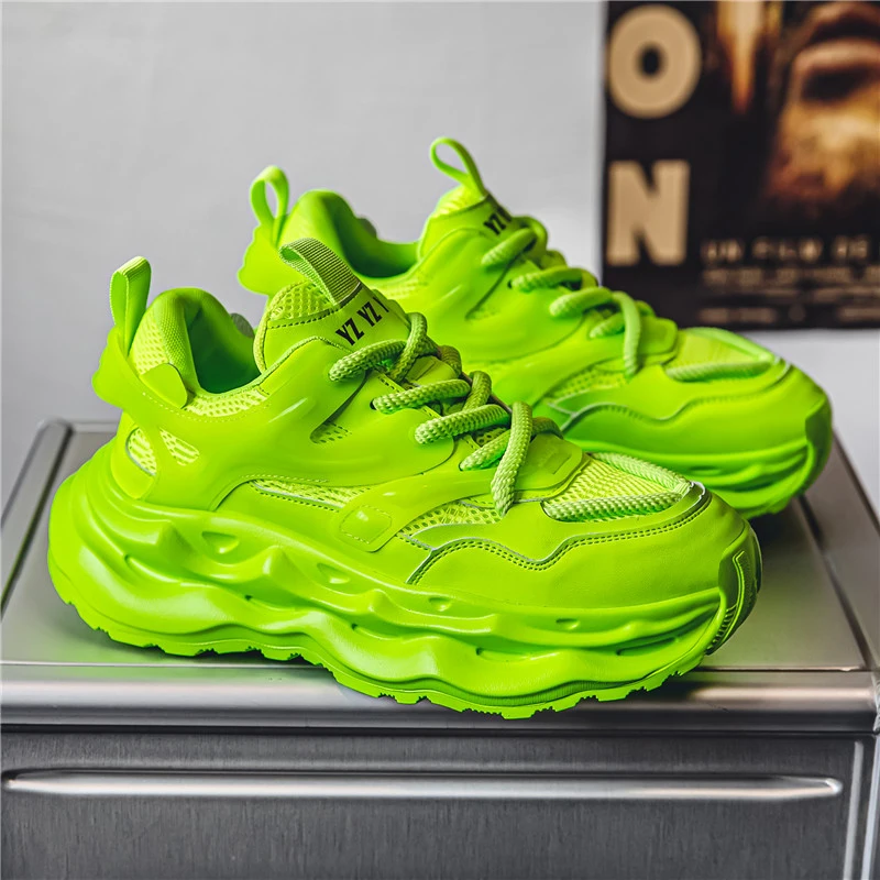 Designer Green Men's Platform Sneakers Fashion Men Streetwear Sneakers Breathable Thick Sole Casual Shoes Man Hip Hop Trainers
Designer Green Men's Platform Sneakers Fashion Men Streetwear Sneakers Breathable Thick Sole Casual Shoes Man Hip Hop Trainers