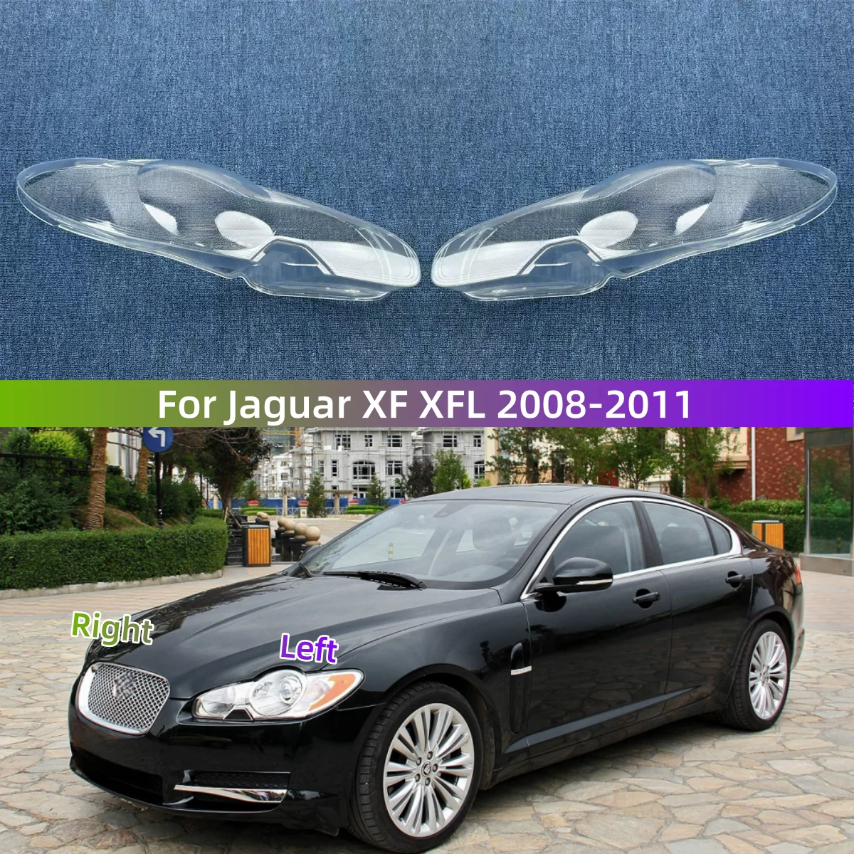 For Jaguar XF XFL 2008 2009 2010 2011 Articles Cars Headlight Cover It has good transparency and light transmission
For Jaguar XF XFL 2008 2009 2010 2011 Articles Cars Headlight Cover It has good transparency and light transmission