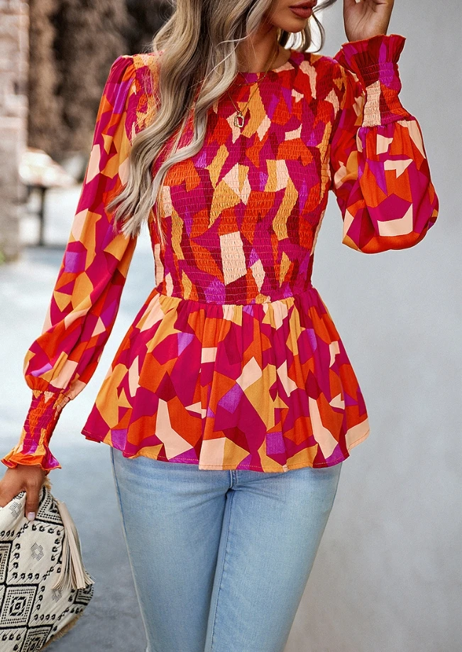 Girl Style Fashionable Casual Shirt 2024 Summer New Round Neck Printed Shirt Women's Casual Long Sleeved Shirt Vacation T-Shirt
Girl Style Fashionable Casual Shirt 2024 Summer New Round Neck Printed Shirt Women's Casual Long Sleeved Shirt Vacation T-Shirt