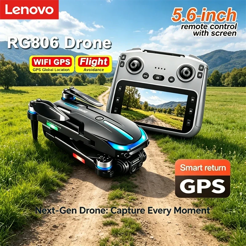 New Lenovo RG806 Max Aerial Drone, 8K HD Camera, 5.6-Inch Screen RC, GPS Positioning, Brushless Motor & Obstacle Avoidance
New Lenovo RG806 Max Aerial Drone, 8K HD Camera, 5.6-Inch Screen RC, GPS Positioning, Brushless Motor & Obstacle Avoidance