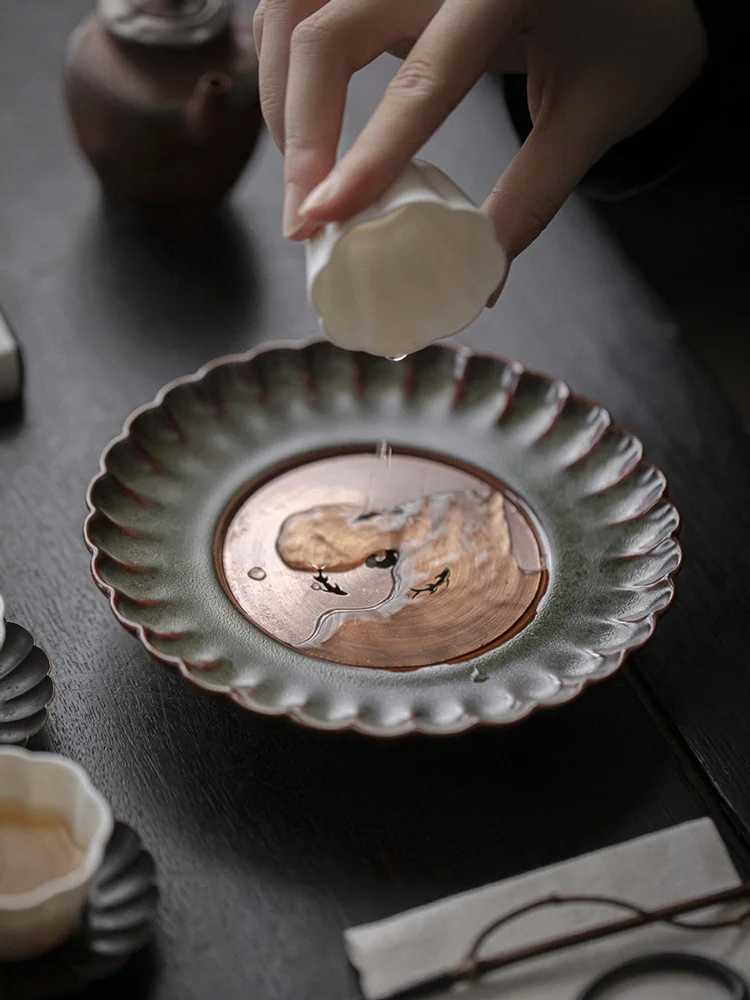 Tiange Bronze Tea Set Vintage Sle Petal Storage Water Tray Home Use Kung Fu Tea Accories Dry Brewing Plate Tea Tools
Tiange Bronze Tea Set Vintage Sle Petal Storage Water Tray Home Use Kung Fu Tea Accories Dry Brewing Plate Tea Tools