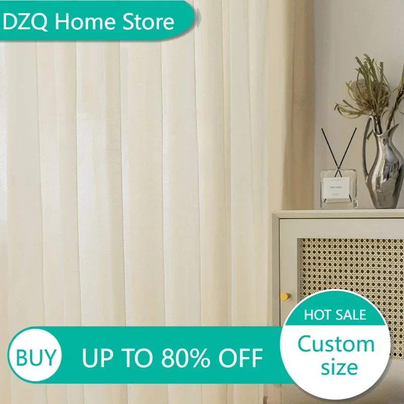 Translucent Sheer Minimalist Window Curtains Thermal Insulation Drapes Monochromatic Living Room Bedroom 40% Shading
Translucent Sheer Minimalist Window Curtains Thermal Insulation Drapes Monochromatic Living Room Bedroom 40% Shading