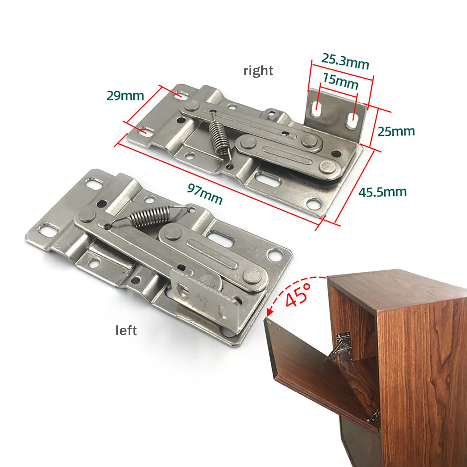 1 Pair Kitchen Cabinet Hinges Furniture Fittings Shoe Cabinet Spring Hinge for Bathroom Cabinet Organizer
1 Pair Kitchen Cabinet Hinges Furniture Fittings Shoe Cabinet Spring Hinge for Bathroom Cabinet Organizer