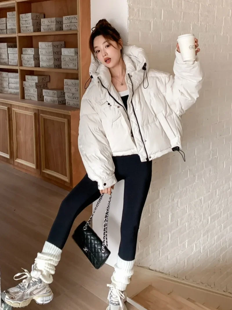Sweet Hot Girl Loose Stand Collar Down Jacket Women's Winter Casual Thick Warm Hooded Short Coat Fashion Female Clothes
Sweet Hot Girl Loose Stand Collar Down Jacket Women's Winter Casual Thick Warm Hooded Short Coat Fashion Female Clothes