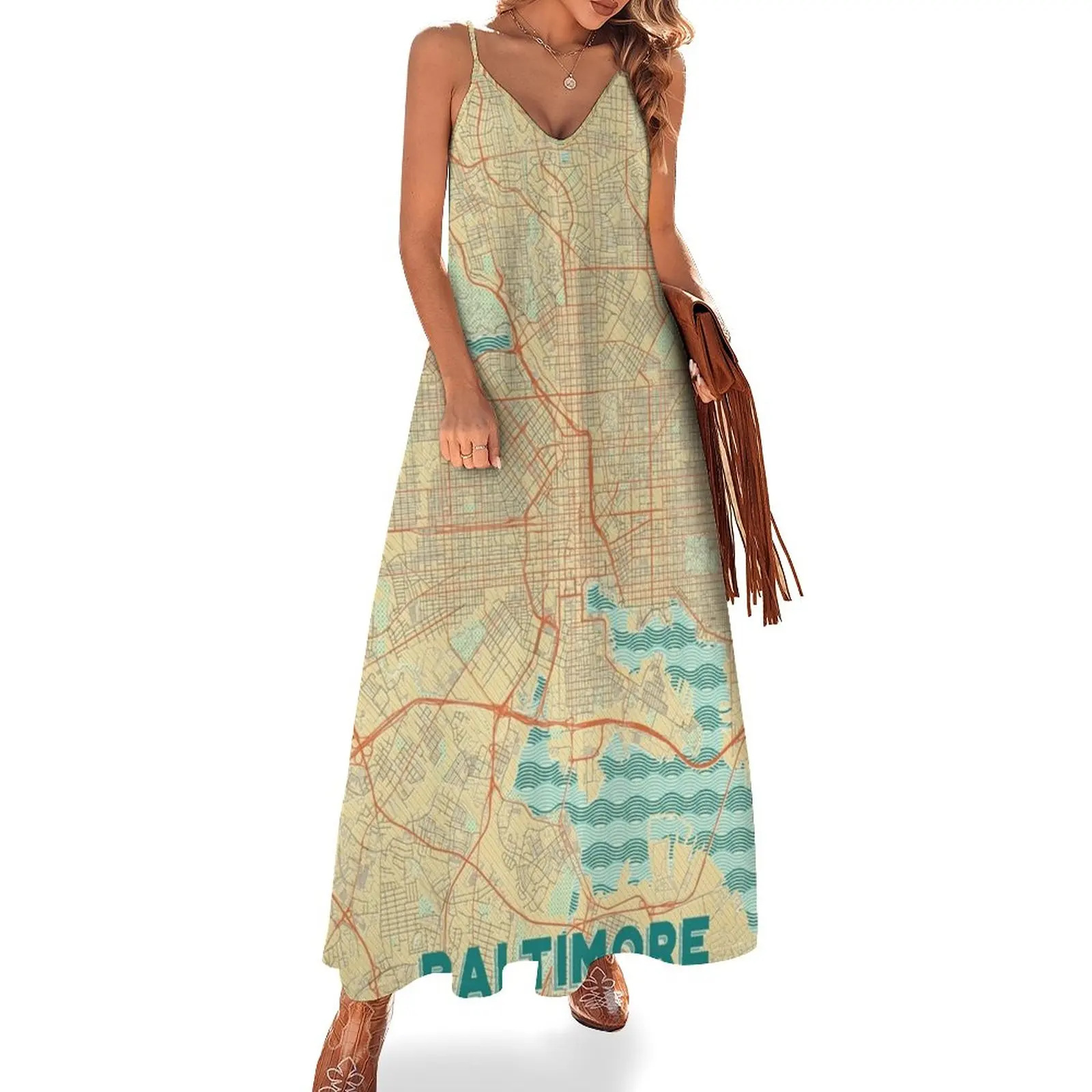 Baltimore Map Retro Sleeveless Dress Women's skirt african dresses for woman elegant party dresses for women 2023 Long dress
Baltimore Map Retro Sleeveless Dress Women's skirt african dresses for woman elegant party dresses for women 2023 Long dress