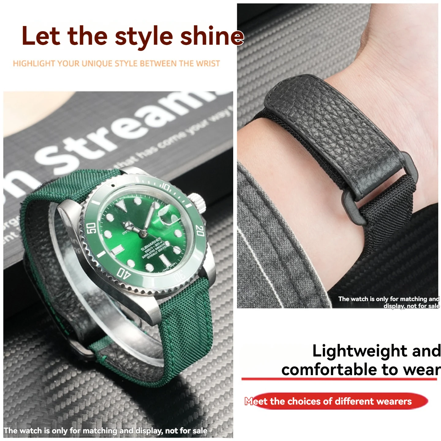 For Rolex canvas strap, Daytona yacht, luxury water ghost series, Omega Seamaster 300 precision nylon waterproof watch strap
For Rolex canvas strap, Daytona yacht, luxury water ghost series, Omega Seamaster 300 precision nylon waterproof watch strap