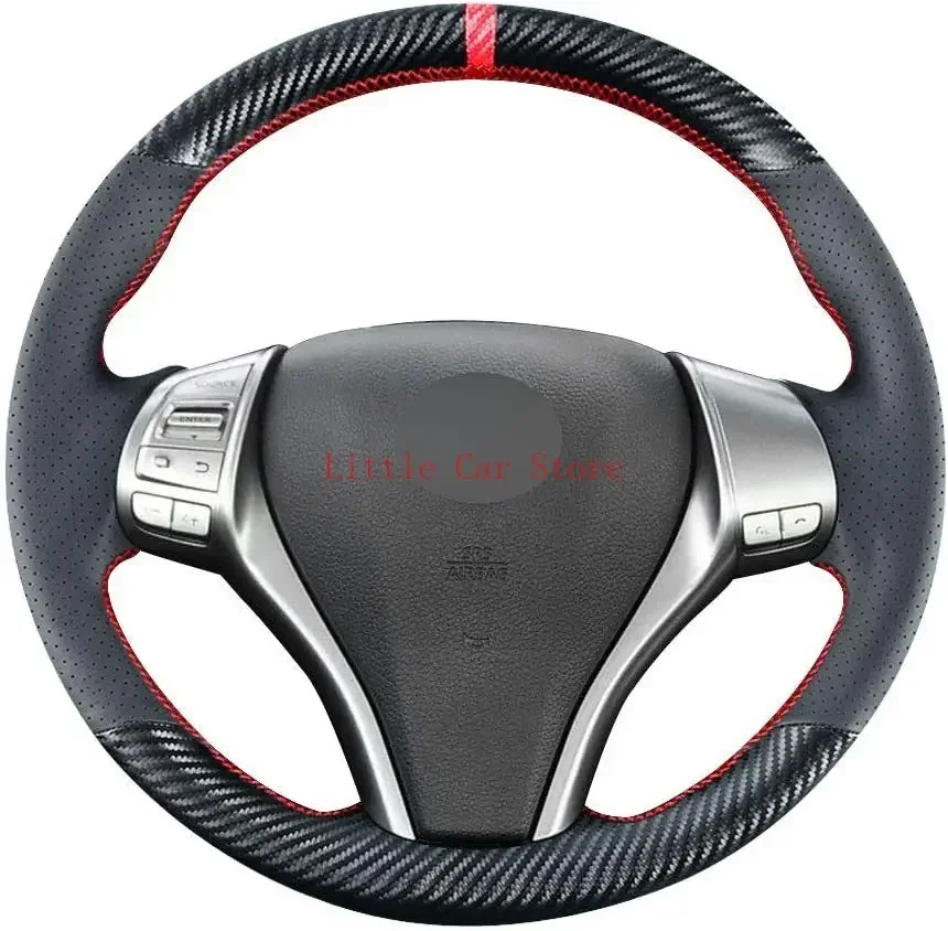 DIY Stitching Carbon Fiber Steering Wheel Cover For Nissan Rogue 2014-16 Altima 2013-17 Leather Interior Accessories
DIY Stitching Carbon Fiber Steering Wheel Cover For Nissan Rogue 2014-16 Altima 2013-17 Leather Interior Accessories